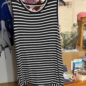 Sew In Love Monochrome Striped Tank Top